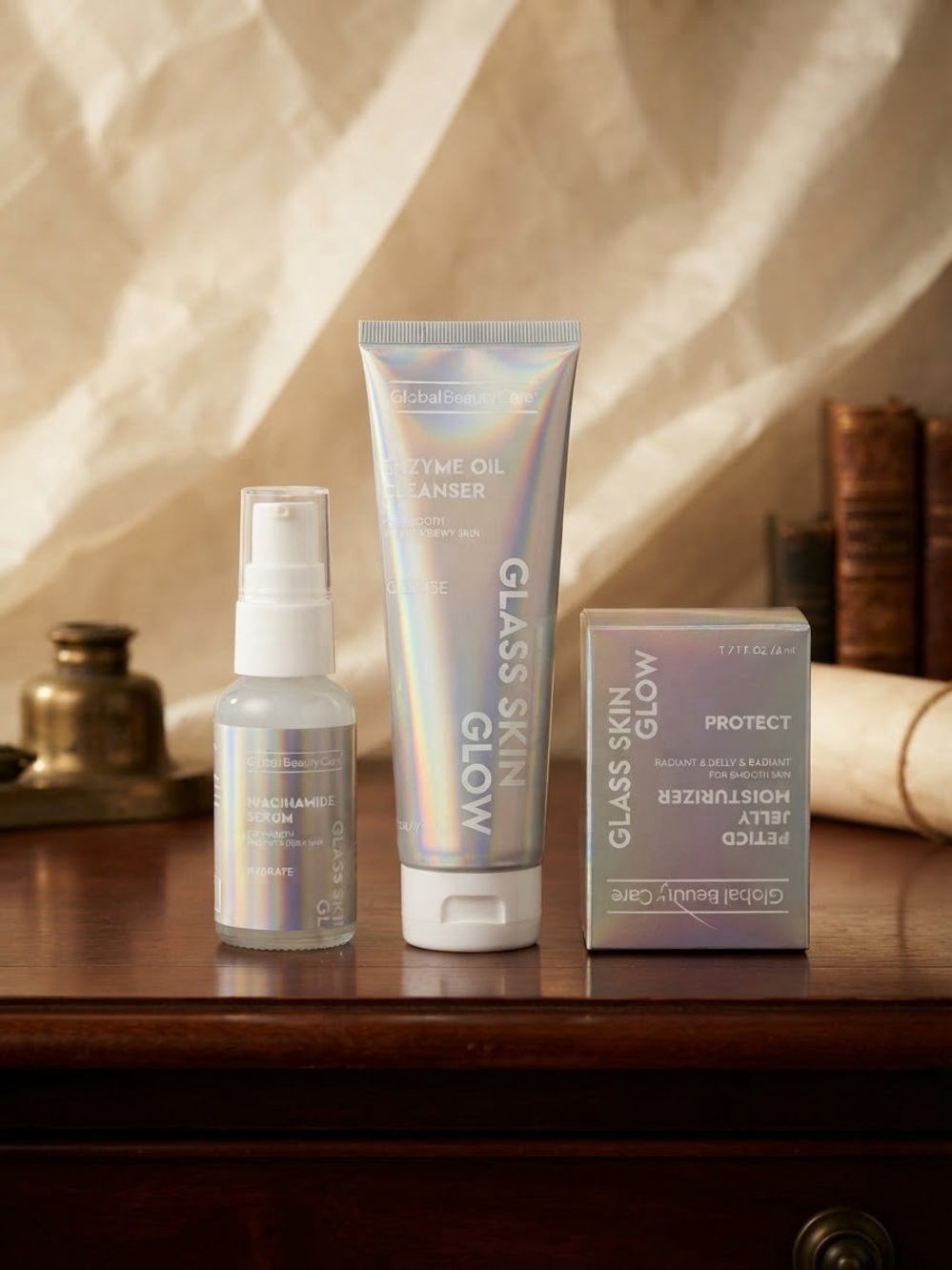 Glass Skin Glow Enzyme Oil Cleanser & Serum Set - Iridescent